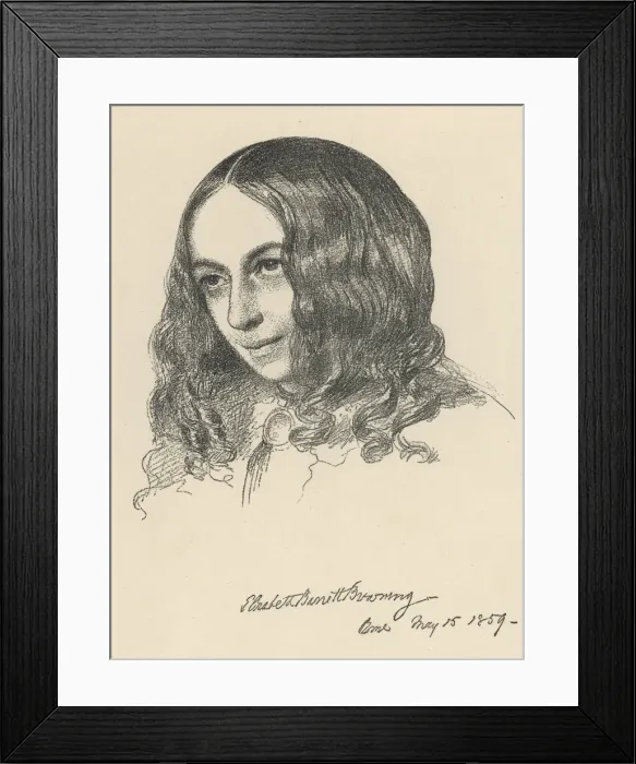 Framed Print : Elizabeth Browning 1859 Framed Print : Elizabeth Browning 1859