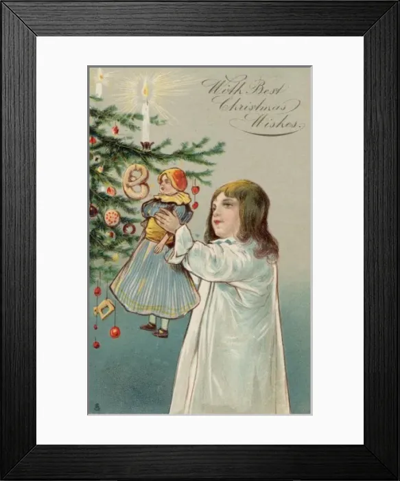 Framed Print : Girl, Doll and Tree Framed Print : Girl, Doll and Tree