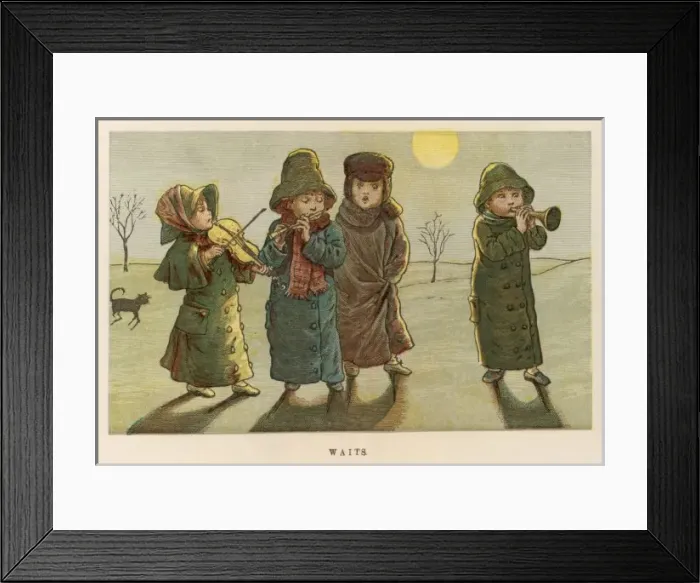 Framed Print : Children Carolling Framed Print : Children Carolling