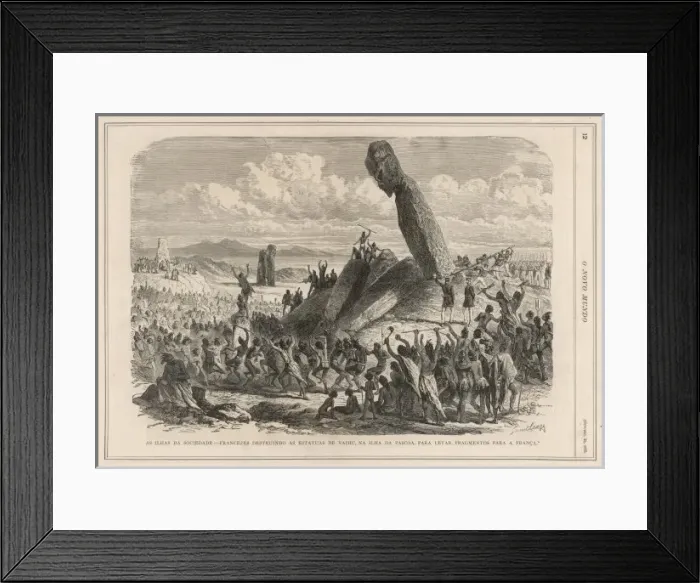 Framed Print : Easter Island Figures Framed Print : Easter Island Figures