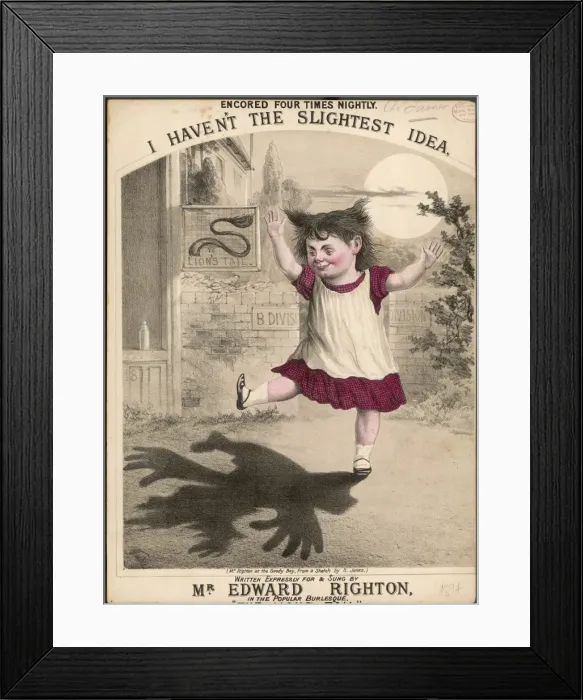 Framed Print : Girl / Playing / Shadow Framed Print : Girl / Playing / Shadow