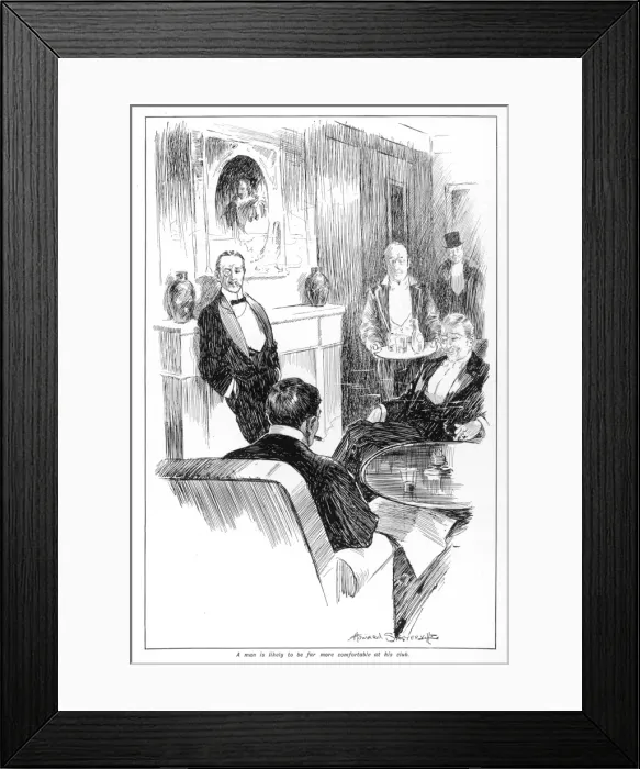 Framed Print : Gentlemens Club Framed Print : Gentlemens Club