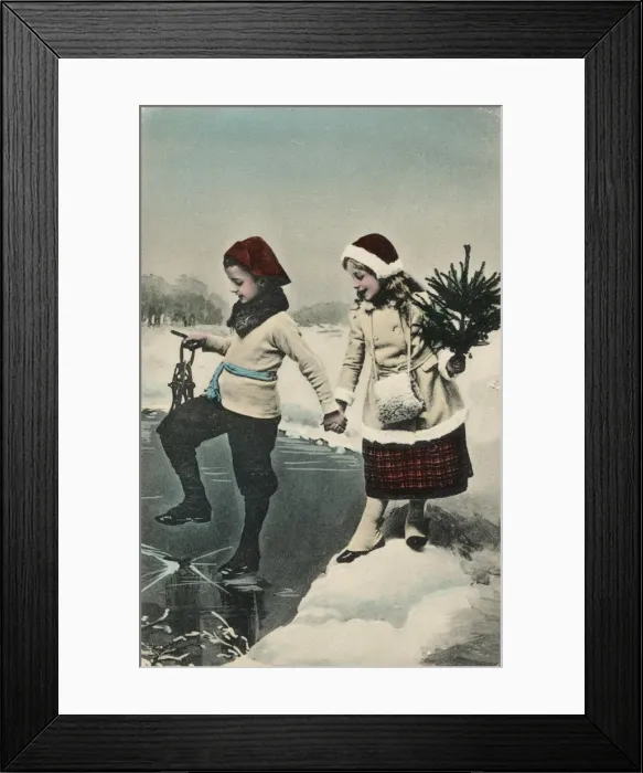 Framed Print : Trying the Ice / Framed Print : Trying the Ice /