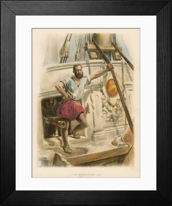 Framed Print : Elizabethan Sailor / Symon Framed Print : Elizabethan Sailor / Symon