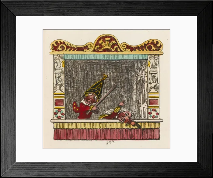 Framed Print : Punch Beats Judy Framed Print : Punch Beats Judy