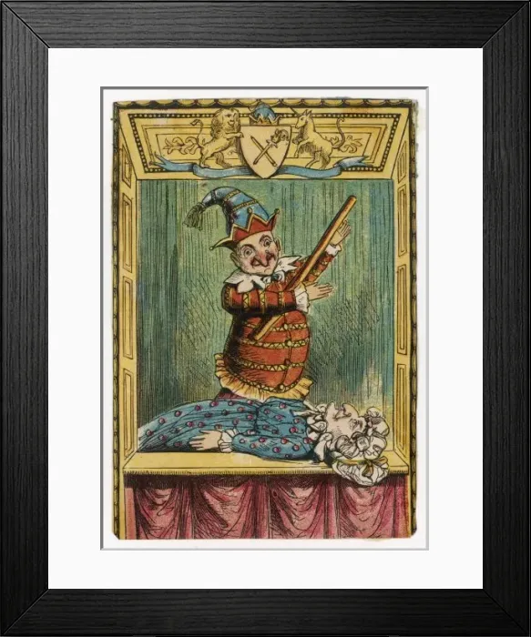 Framed Print : Punch Beats Judy (Anon) Framed Print : Punch Beats Judy (Anon)