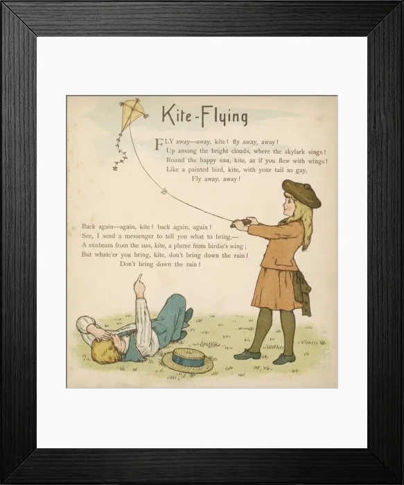 Framed Print : 1886 Kite Flying Framed Print : 1886 Kite Flying
