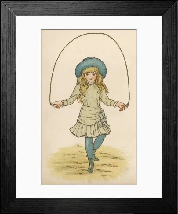 Framed Print : Girl Skipping / 1886 Framed Print : Girl Skipping / 1886