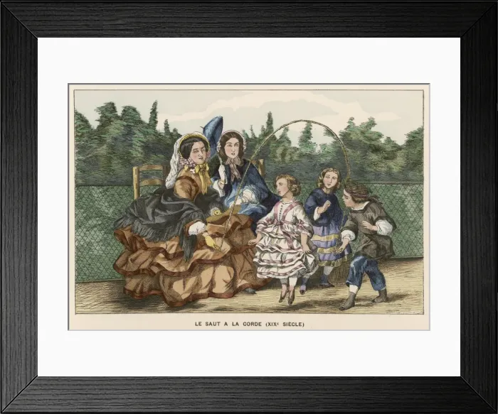 Framed Print : Children Skipping / 1850 Framed Print : Children Skipping / 1850