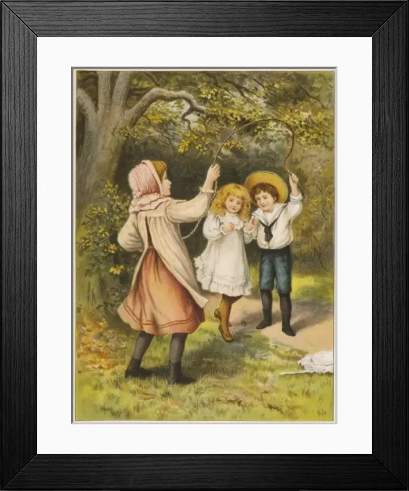Framed Print : Children Skipping / 1900 Framed Print : Children Skipping / 1900