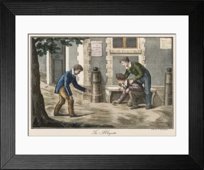 Framed Print : Boys Playing Marbles Framed Print : Boys Playing Marbles
