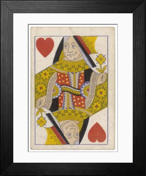 Framed Print : Queen of Hearts  /  Card
