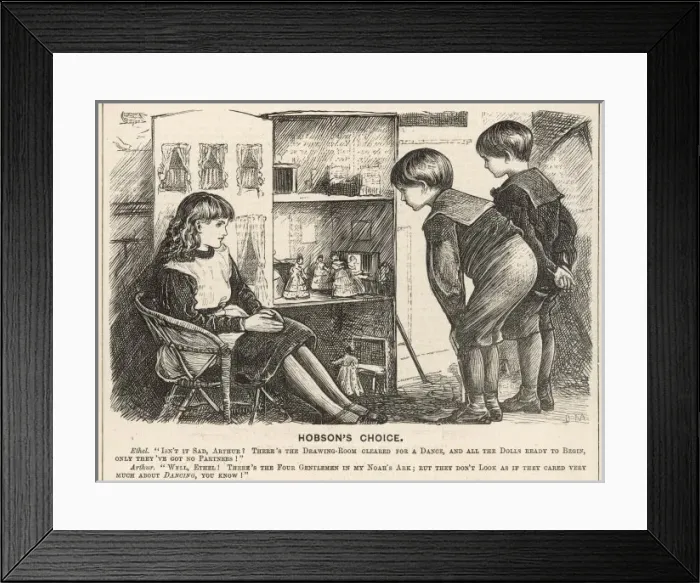 Framed Print : Girl, 2 Boys, Doll House Framed Print : Girl, 2 Boys, Doll House