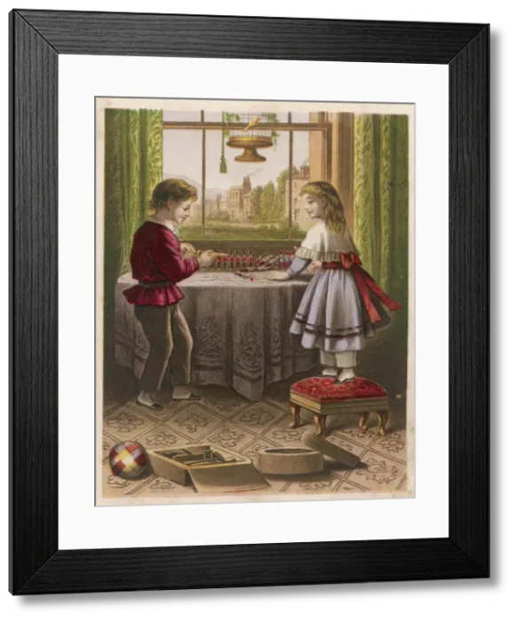 Framed Print : Children & Toy Soldiers Framed Print : Children & Toy Soldiers