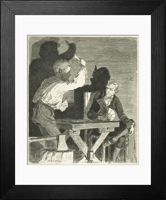 Framed Print : Cards with Devil Framed Print : Cards with Devil