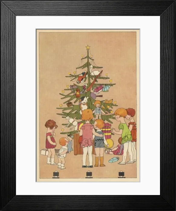 Framed Print : Children Round Tree 1927 Framed Print : Children Round Tree 1927