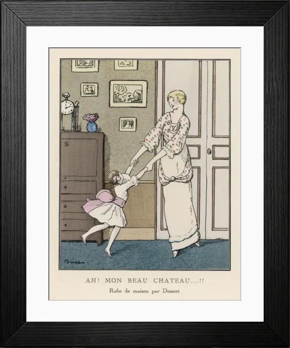 Framed Print : Mother Swings Girl Round Framed Print : Mother Swings Girl Round