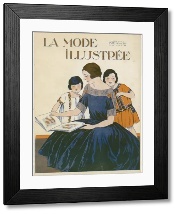 Framed Print : Mother / Children Reading Framed Print : Mother / Children Reading