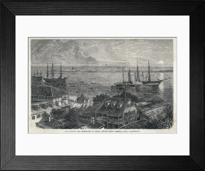 Framed Print : Bahamas / Nassau 1864 Framed Print : Bahamas / Nassau 1864