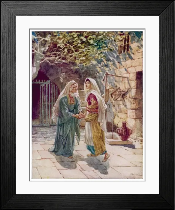 Framed Print : Mary Salutes Elizabeth Framed Print : Mary Salutes Elizabeth