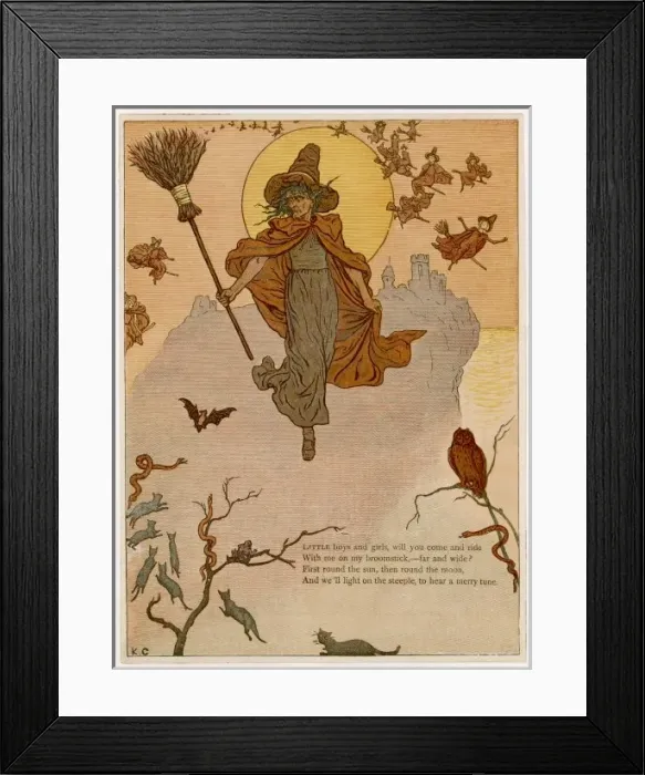 Framed Print : Witch Airborne Framed Print : Witch Airborne