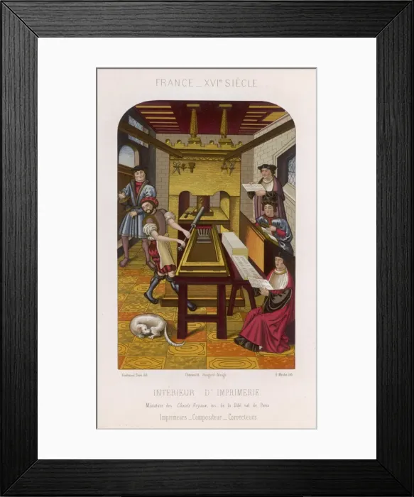 Framed Print : Printing, 16th Century Framed Print : Printing, 16th Century