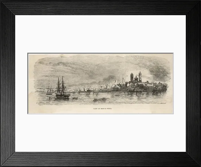Framed Print : Montevideo, 1843 Framed Print : Montevideo, 1843