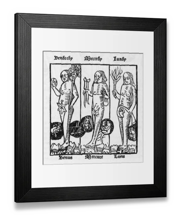 Framed Print : Days of the Week Framed Print : Days of the Week