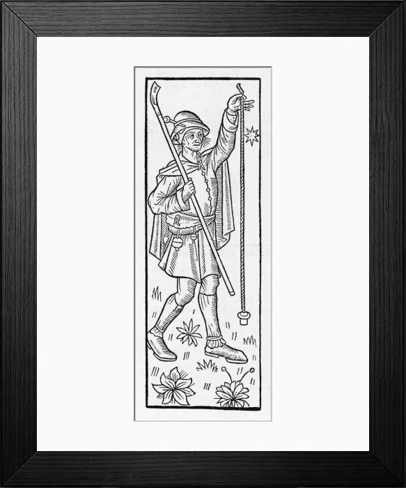 Framed Print : SHEPHERD. A French shepherd calculates the south at midnight, Framed Print : SHEPHERD. A French shepherd calculates the south at midnight,