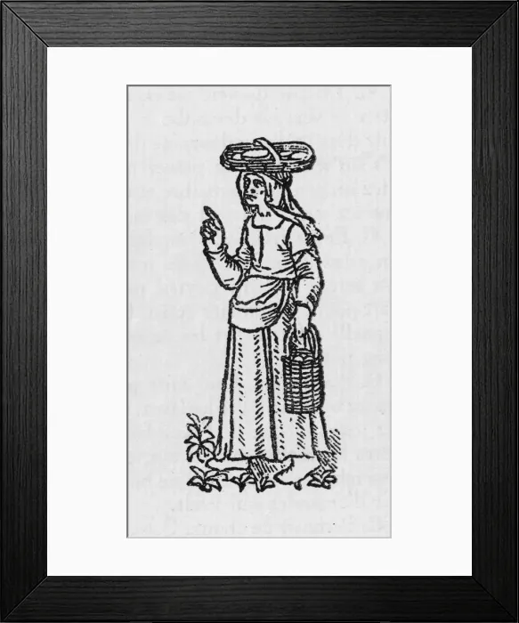 Framed Print : A Bird Seller C16 Framed Print : A Bird Seller C16