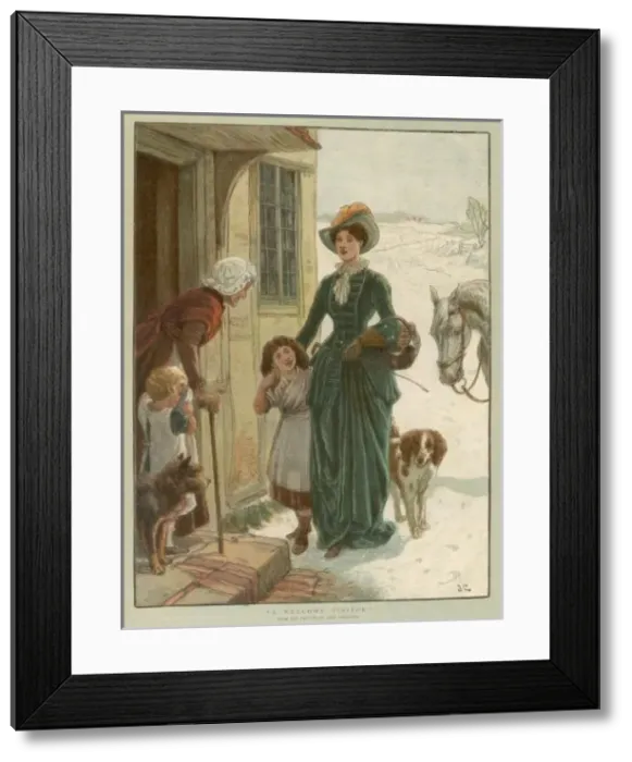 Framed Print : Christmas Charity 1886 Framed Print : Christmas Charity 1886