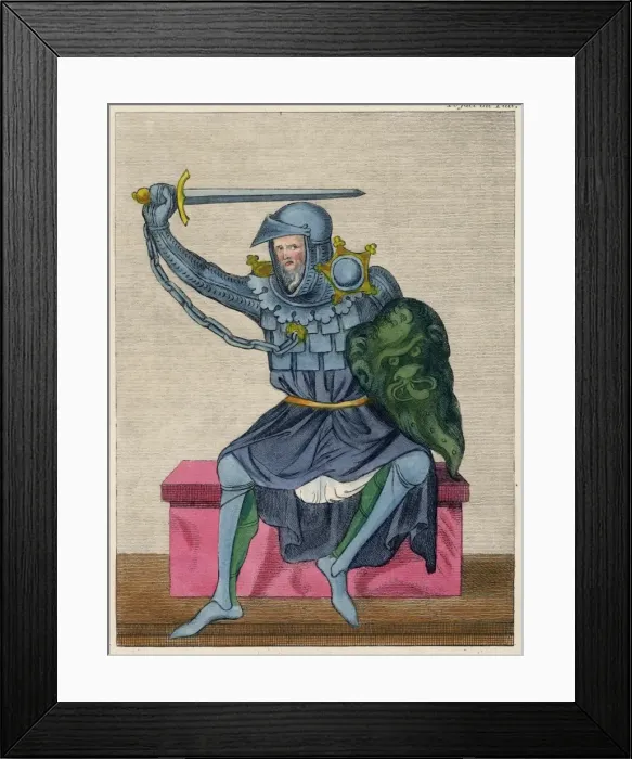 Framed Print : Strutt / Man / Green Shield Framed Print : Strutt / Man / Green Shield