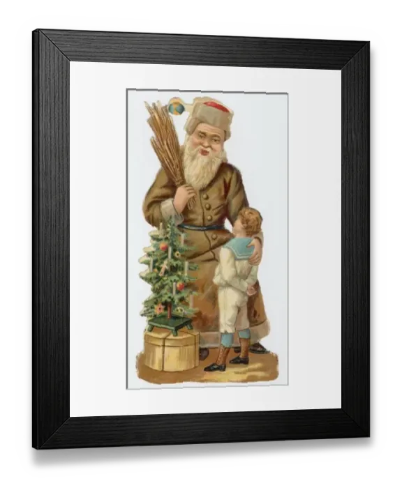 Framed Print : Father Xmas & Boy Framed Print : Father Xmas & Boy