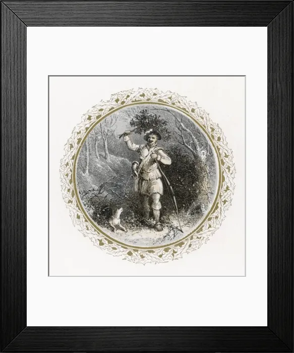 Framed Print : Man with Holly Framed Print : Man with Holly