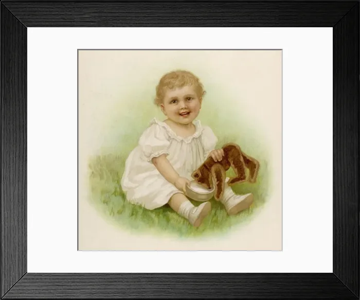 Framed Print : TEDDYs SUPPERTIME C1890 Framed Print : TEDDYs SUPPERTIME C1890