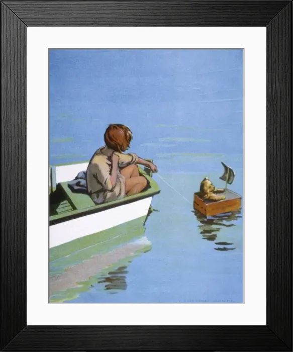Framed Print : Teddy Goes on Ocean Trip Framed Print : Teddy Goes on Ocean Trip