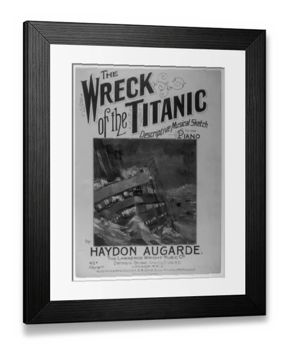 Framed Print : Titanic / Music Sheet (Gb) Framed Print : Titanic / Music Sheet (Gb)