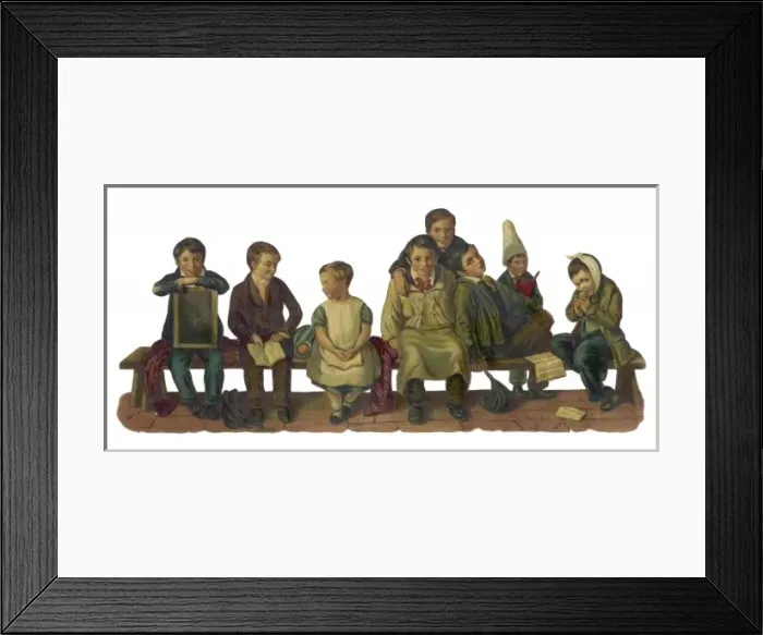 Framed Print : Schoolchildren / Scrap Framed Print : Schoolchildren / Scrap