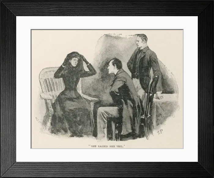 Framed Print : Holmes / Veiled Woman / C19 Framed Print : Holmes / Veiled Woman / C19