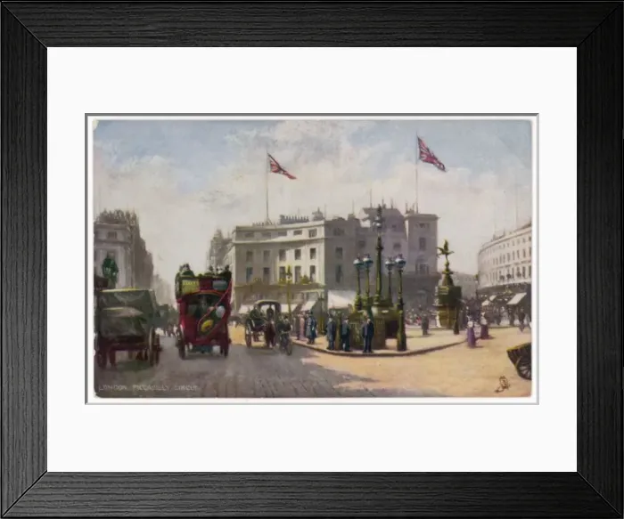 Framed Print : Piccadilly Circus C1905 Framed Print : Piccadilly Circus C1905
