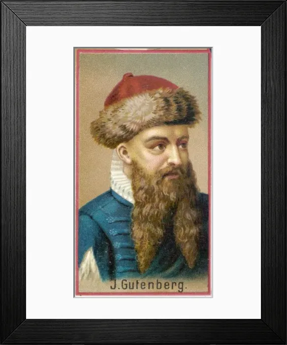 Framed Print : Johann Gutenberg Framed Print : Johann Gutenberg