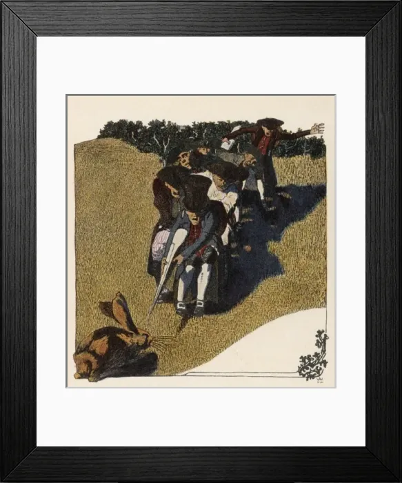 Framed Print : Grimm / The Seven Swabians Framed Print : Grimm / The Seven Swabians