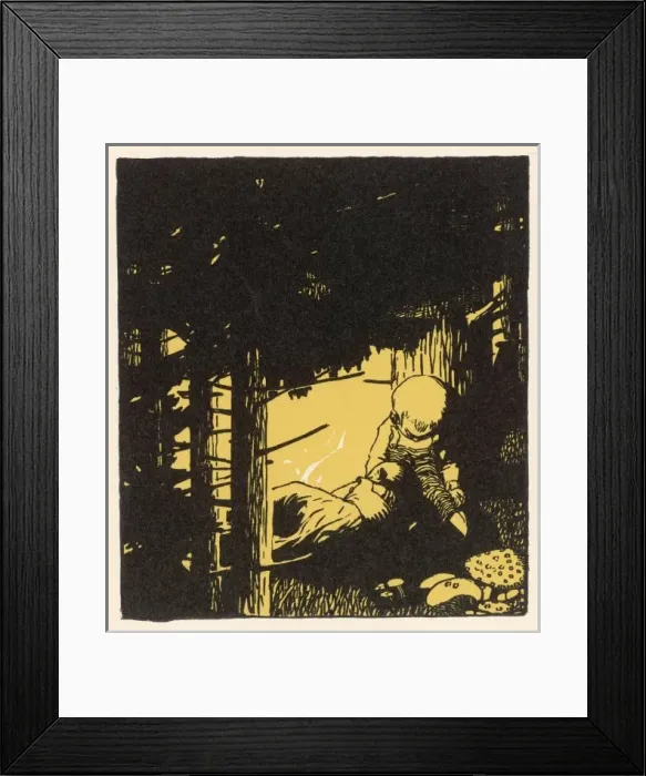 Framed Print : Hansel & Gretel in Woods Framed Print : Hansel & Gretel in Woods