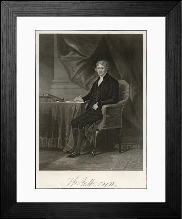 Framed Print : Jefferson / Chappel / Npg Framed Print : Jefferson / Chappel / Npg