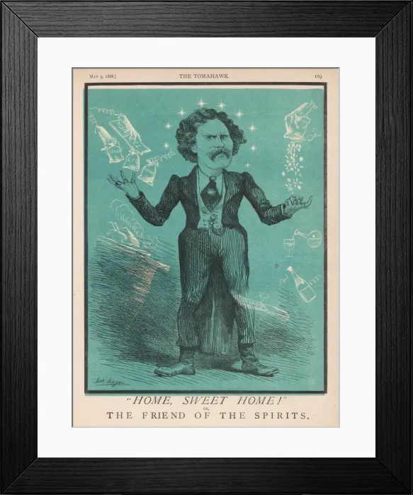 Framed Print : D D HOME. Satire on D D Home, spirit medium Framed Print : D D HOME. Satire on D D Home, spirit medium