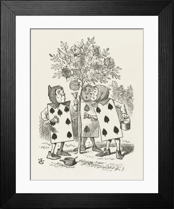 Framed Print : Alice / Painting the Roses Framed Print : Alice / Painting the Roses