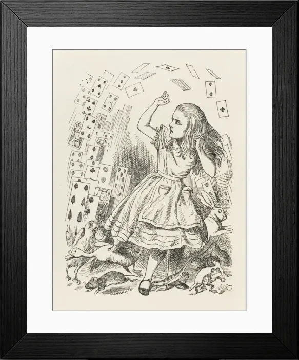 Framed Print : Alice and the Cards Framed Print : Alice and the Cards