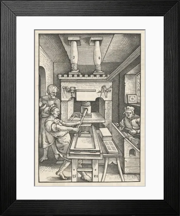Framed Print : Press at Leipzig / 1520 Framed Print : Press at Leipzig / 1520