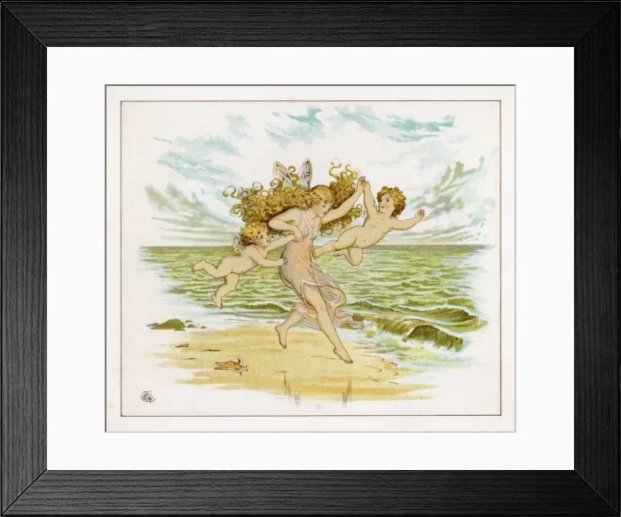 Framed Print : Fairies on Beach Framed Print : Fairies on Beach