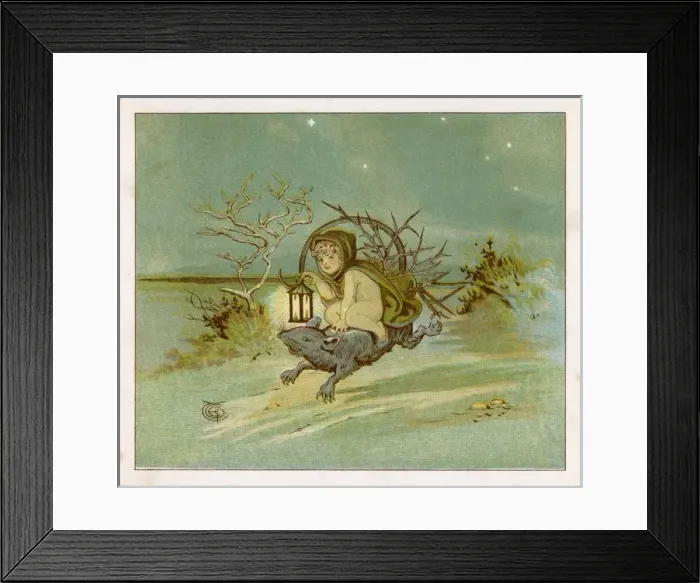 Framed Print : Fairy Rides Rat Framed Print : Fairy Rides Rat